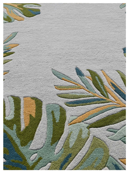 KAS Cove 3003 Grey Green Florals & Tropicals Rug - Rugs - KAS - Atlanta Designer Rugs