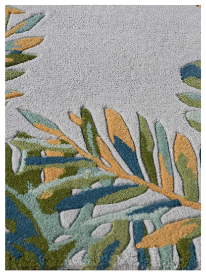 KAS Cove 3003 Grey Green Florals & Tropicals Rug - Rugs - KAS - Atlanta Designer Rugs