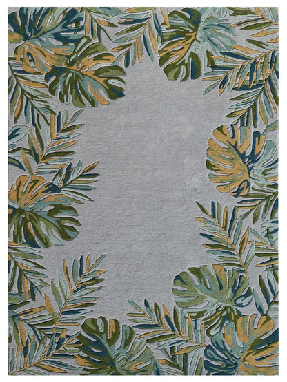 KAS Cove 3003 Grey Green Florals & Tropicals Rug - Rugs - KAS - Atlanta Designer Rugs