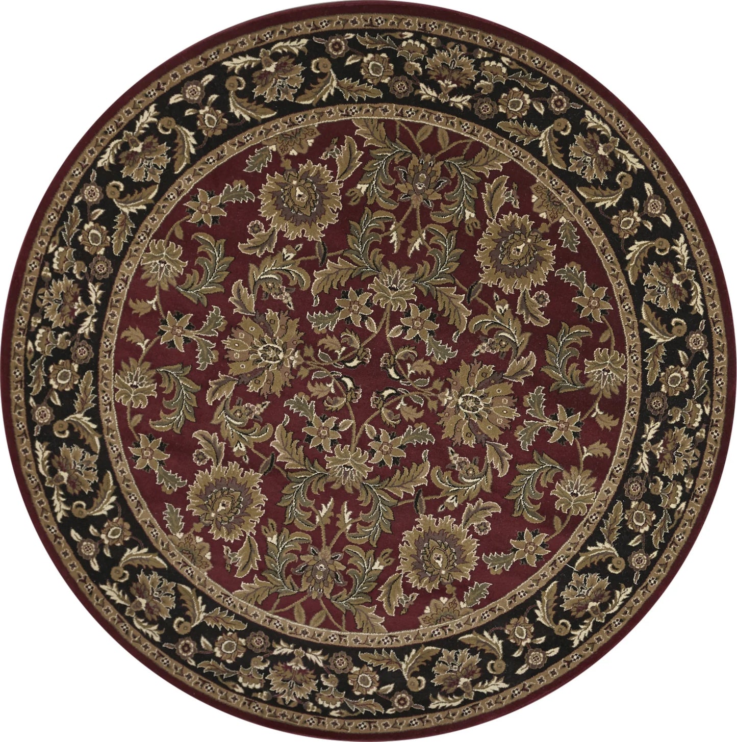 Kas Cambridge 7301 Red Black Traditional Machine Woven Rug