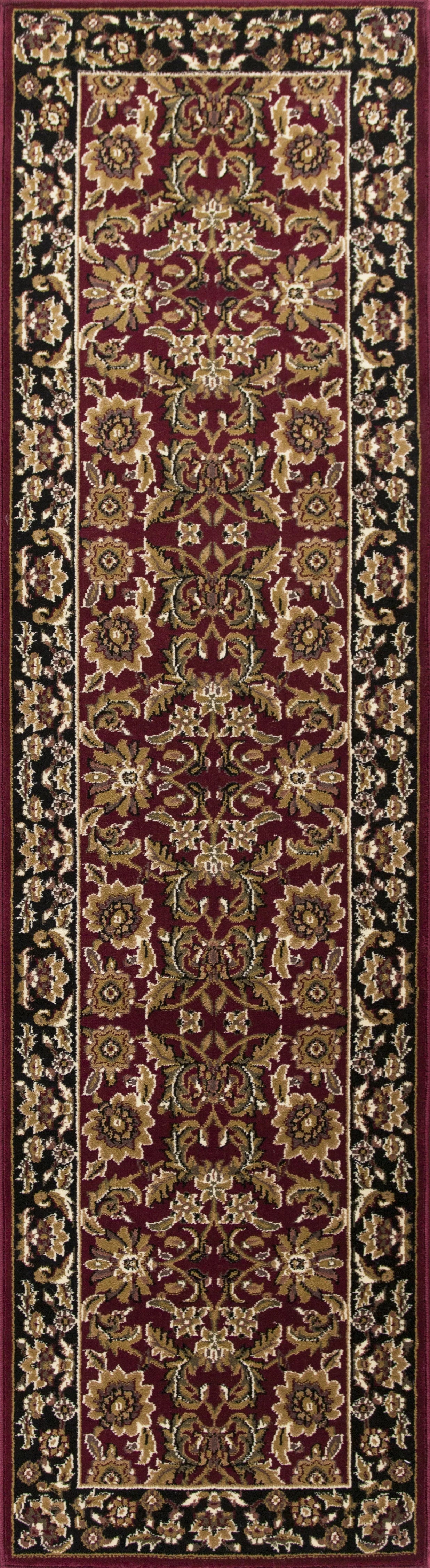 Kas Cambridge 7301 Red Black Traditional Machine Woven Rug