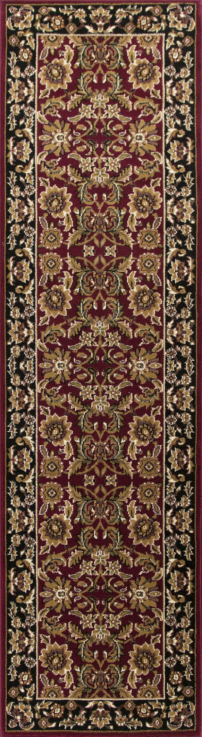 Kas Cambridge 7301 Red Black Traditional Machine Woven Rug