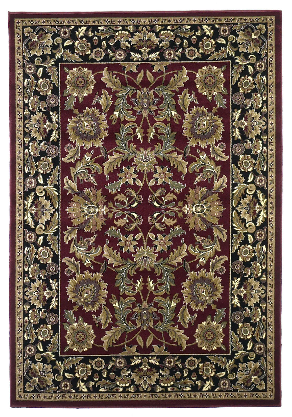 Kas Cambridge 7301 Red Black Traditional Machine Woven Rug