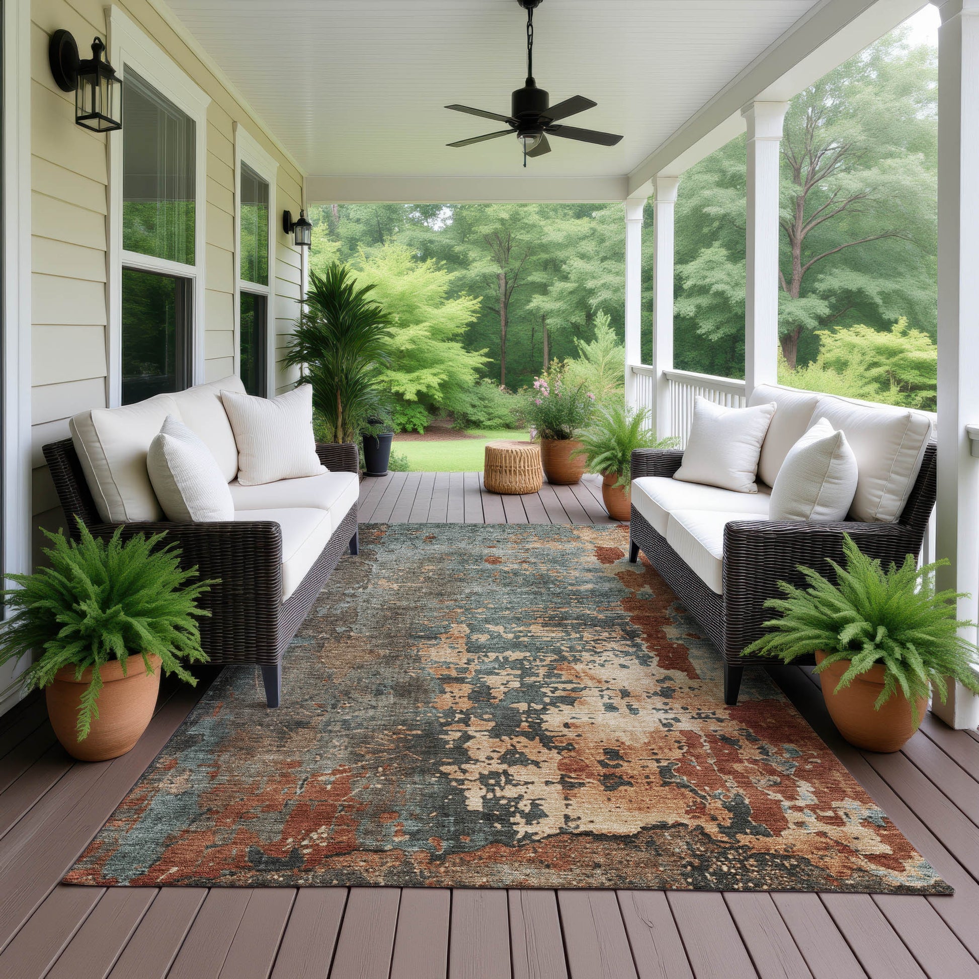 Dalyn Rugs Kochi  Teal  Transitional