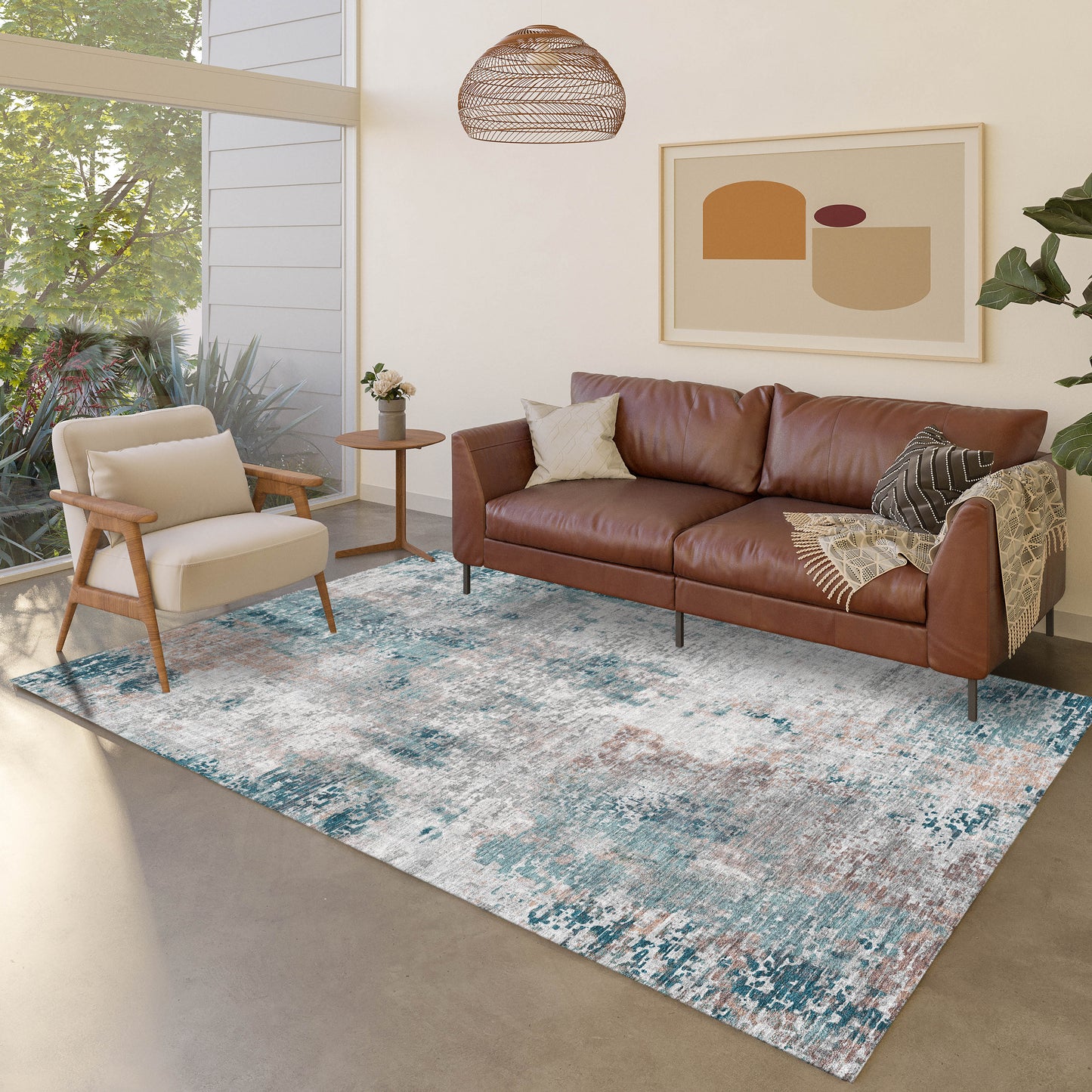 Dalyn Rugs Kochi  Teal  Transitional