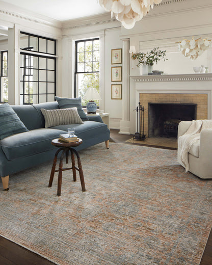 Jean Stoffer x Loloi Katherine  Terracotta Smoke Traditional