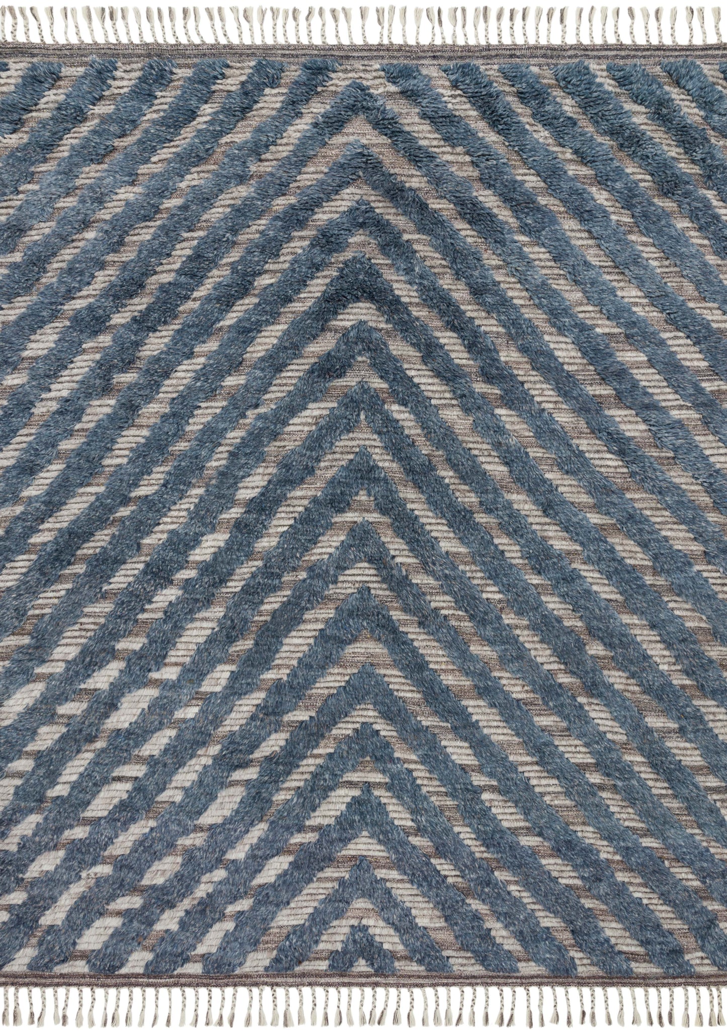 Loloi Khalid  Blue Pewter Contemporary