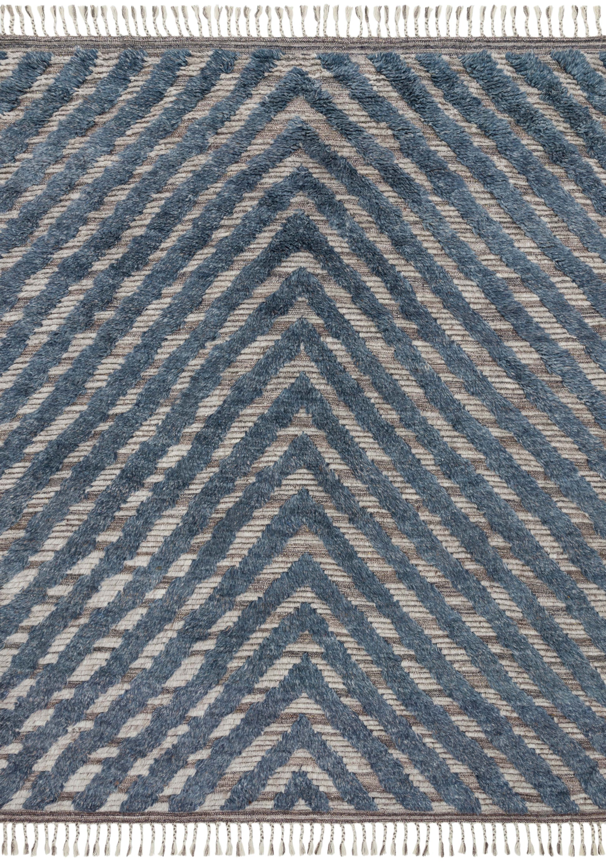 Loloi Khalid  Blue Pewter Contemporary