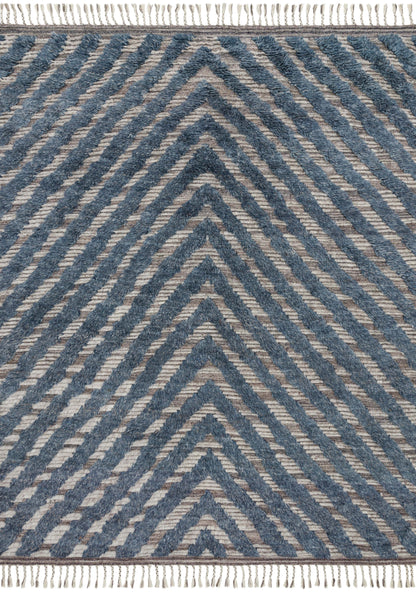 Loloi Khalid  Blue Pewter Contemporary