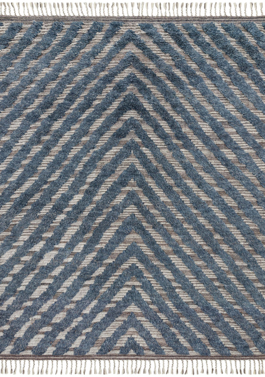 Loloi Khalid  Blue Pewter Contemporary