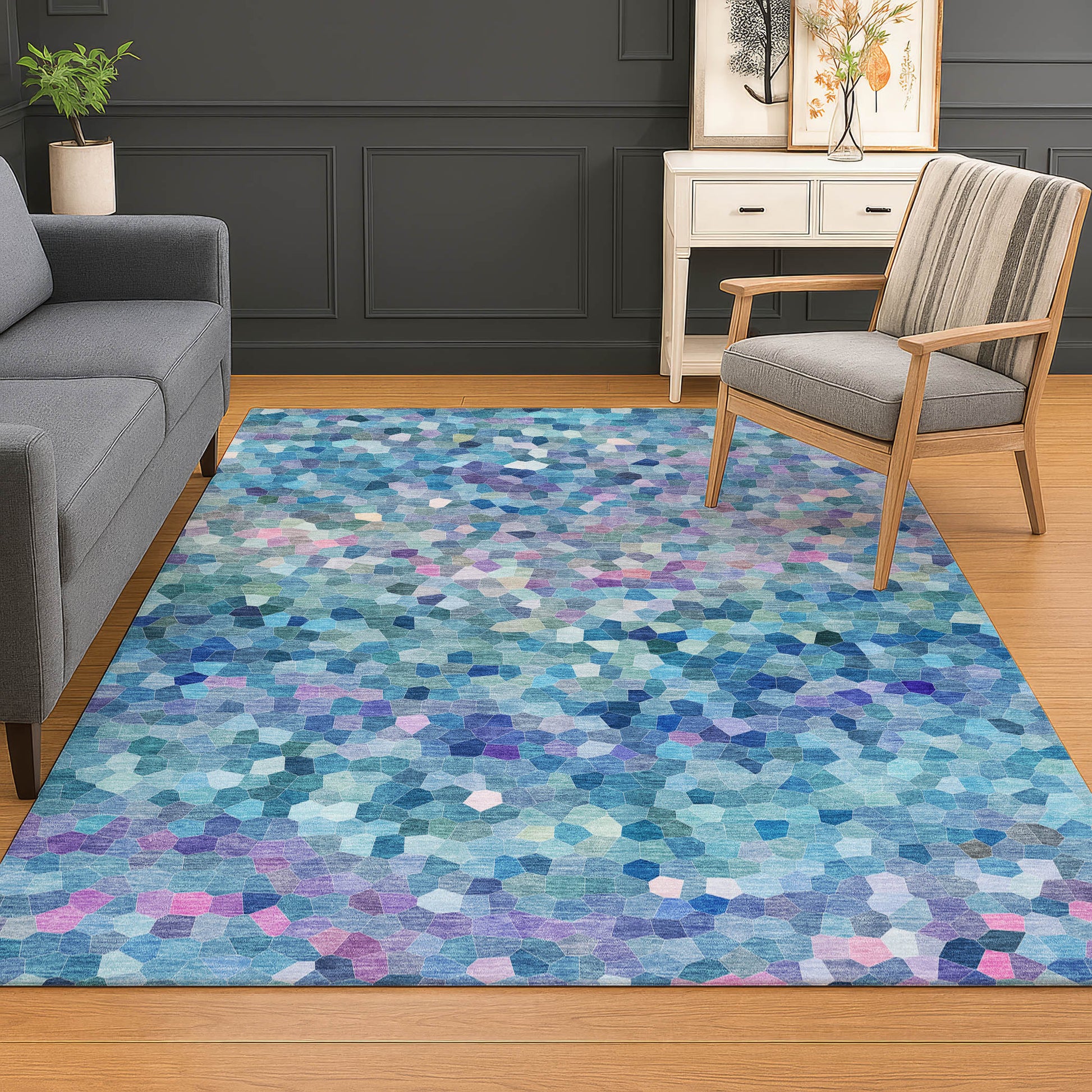 Dalyn Rugs Kaleidoscope  Turquoise  Transitional