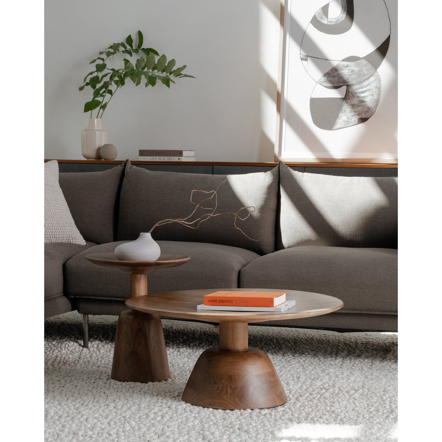 Moes Home Side Table Nels Brown Modern Furniture