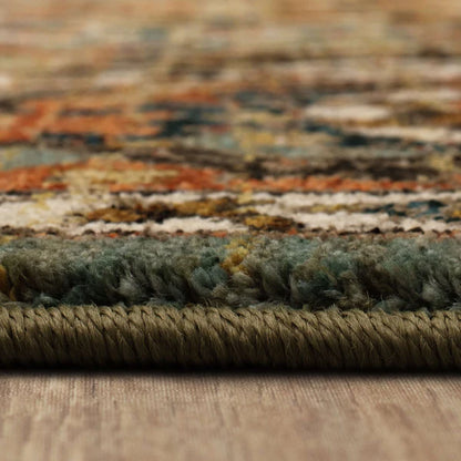 Karastan Spice Market 90938 Aquamarine Traditional Machine Woven Rug