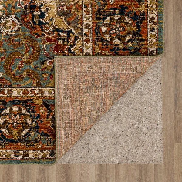 Karastan Spice Market 90938 Aquamarine Traditional Machine Woven Rug