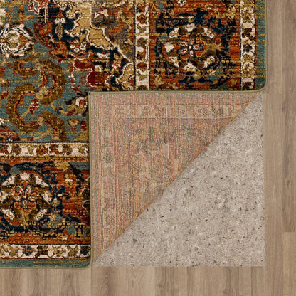 Karastan Spice Market 90938 Aquamarine Traditional Machine Woven Rug