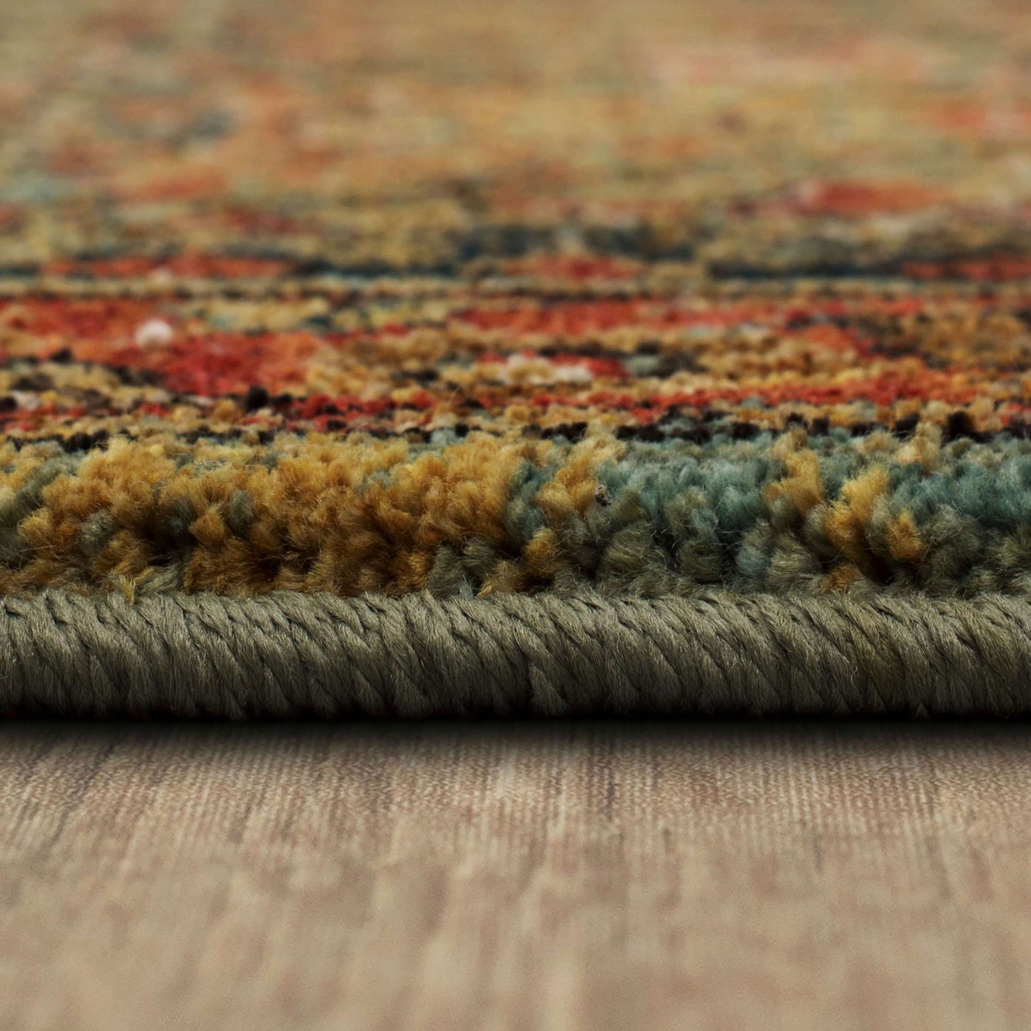 Karastan Spice Market 90662 Aquamarine Traditional Machine Woven Rug