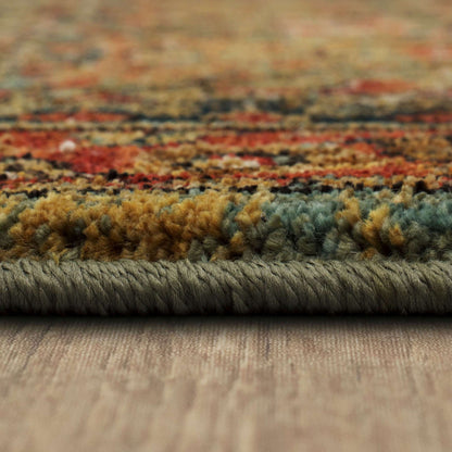 Karastan Spice Market 90662 Aquamarine Traditional Machine Woven Rug