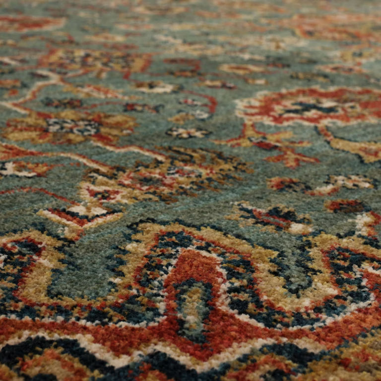 Karastan Spice Market 90665 Aquamarine Traditional Machine Woven Rug
