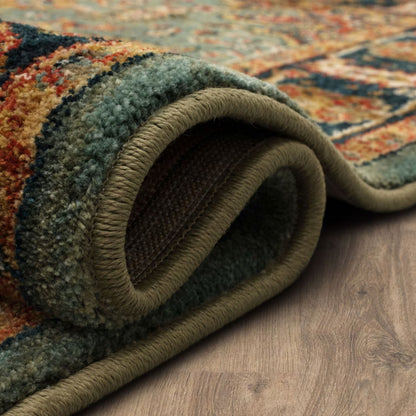 Karastan Spice Market 90665 Aquamarine Traditional Machine Woven Rug