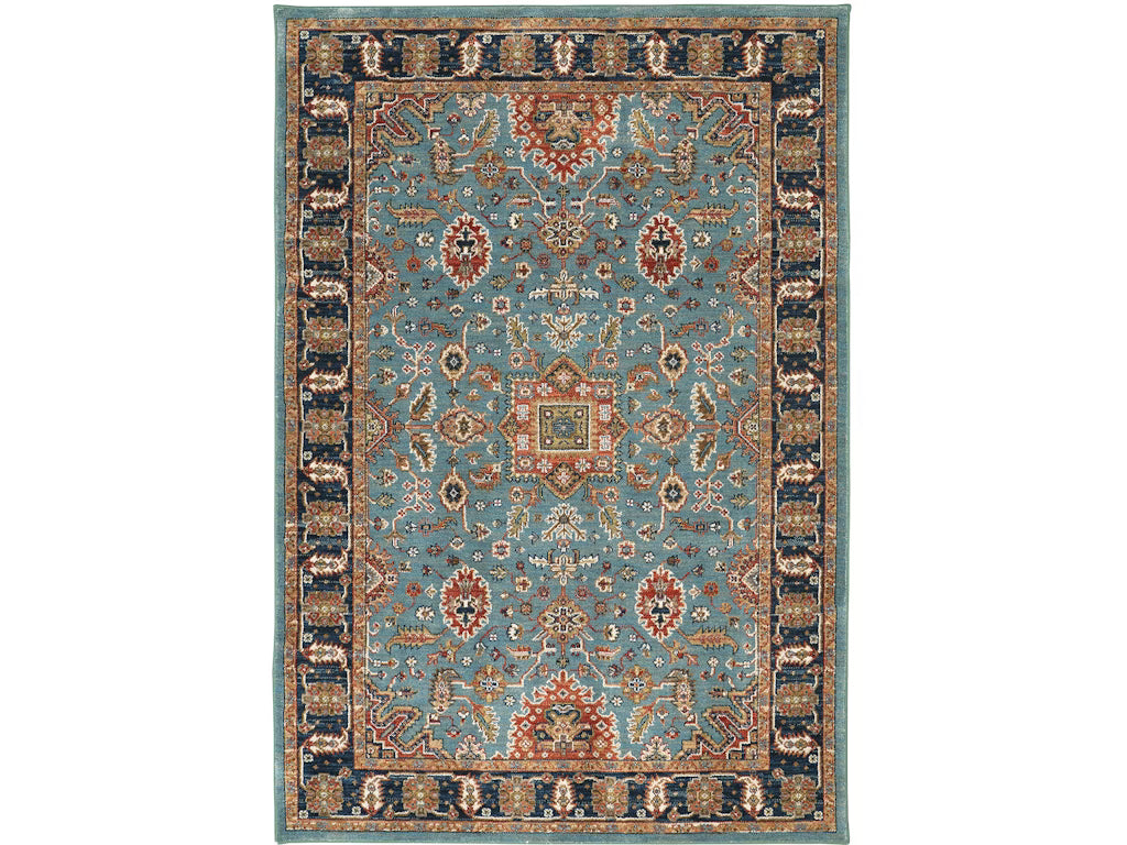 Karastan Spice Market 90665 Aquamarine Traditional Machine Woven Rug