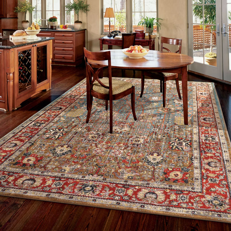 Karastan Spice Market 90668 Aquamarine Modern/Contemporary Machine Woven Rug