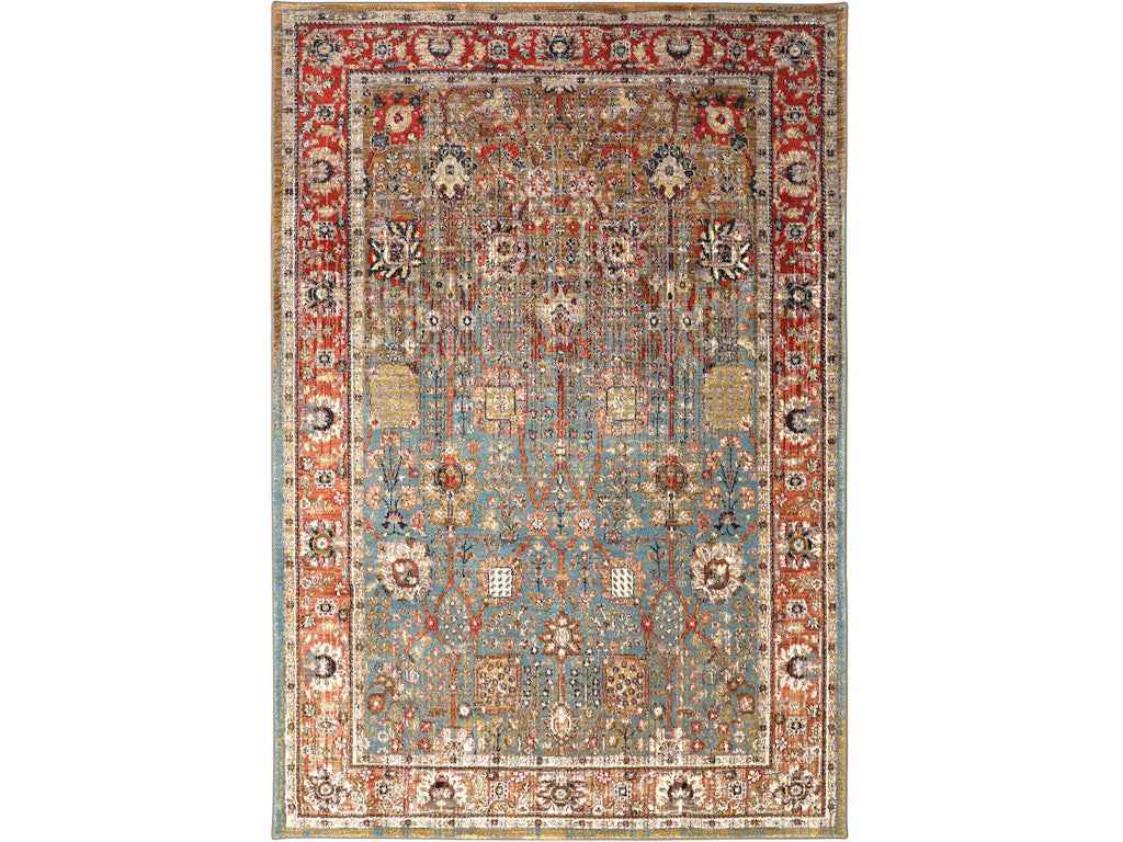 Karastan Spice Market 90668 Aquamarine Modern/Contemporary Machine Woven Rug