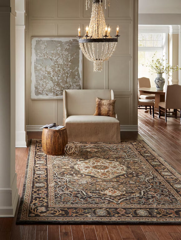 Karastan Spice Market 90661 Charcoal Traditional Machine Woven Rug