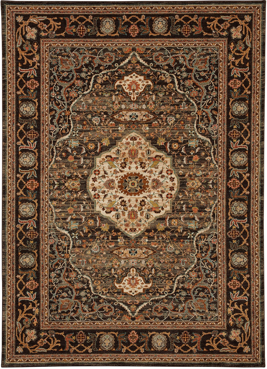 Karastan Spice Market 90661 Charcoal Traditional Machine Woven Rug