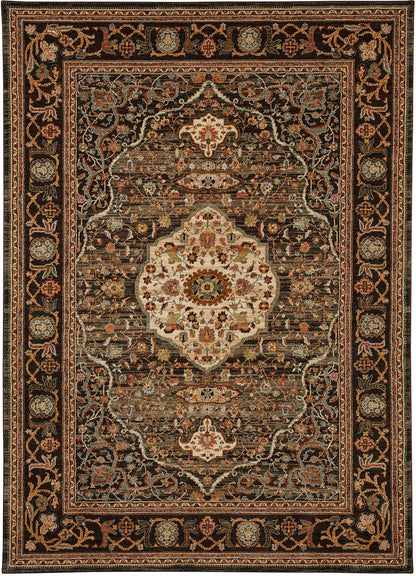 Karastan Spice Market 90661 Charcoal Traditional Machine Woven Rug