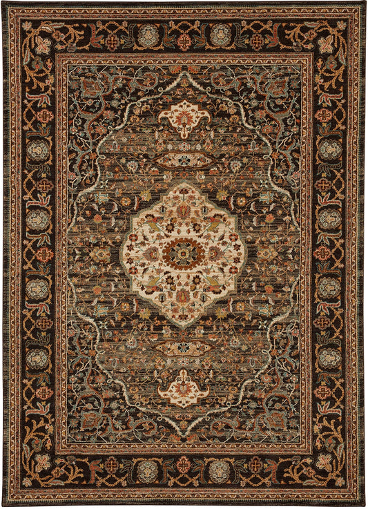Karastan Spice Market 90661 Charcoal Traditional Machine Woven Rug