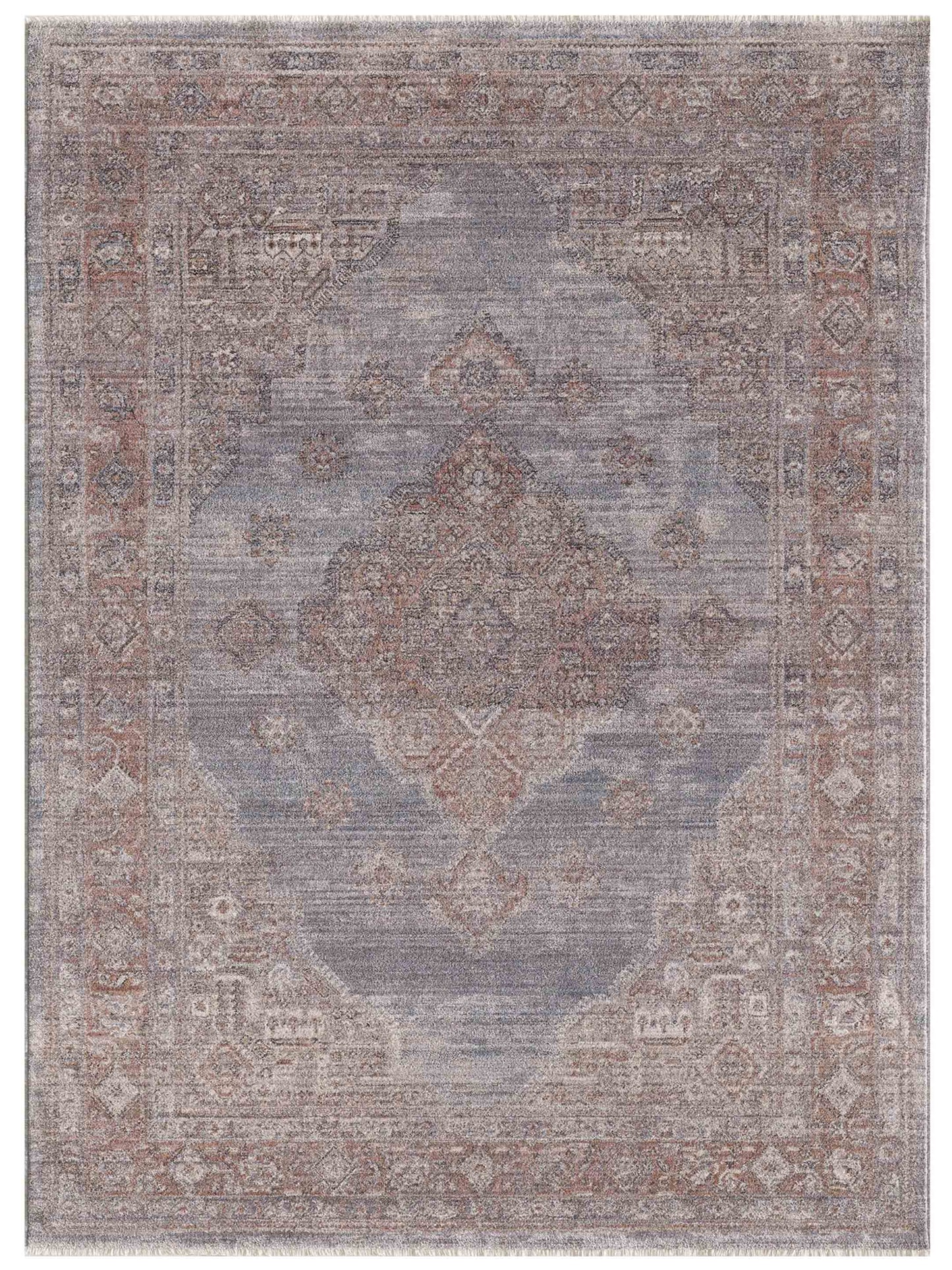 KAS Adele 8807 Grey Blush Traditional Machine-Woven Rug