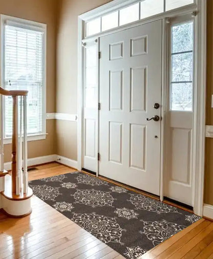 Kas Harbor 4207 Charcoal Indoor/Outdoor Hand Hooked Rug