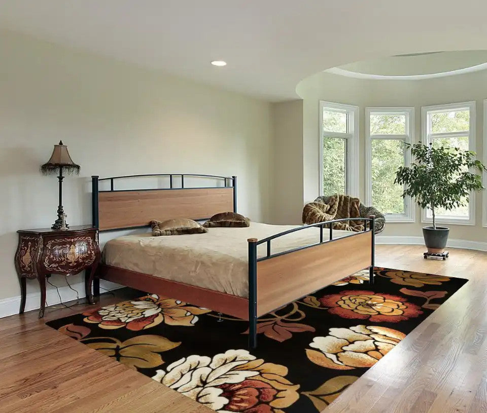 Kas Corinthian 5351 Black Traditional Machine Woven Rug