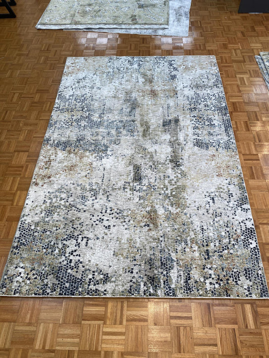 Kas Avani 8412 Ivory Blue Transitional Machine Woven Rug