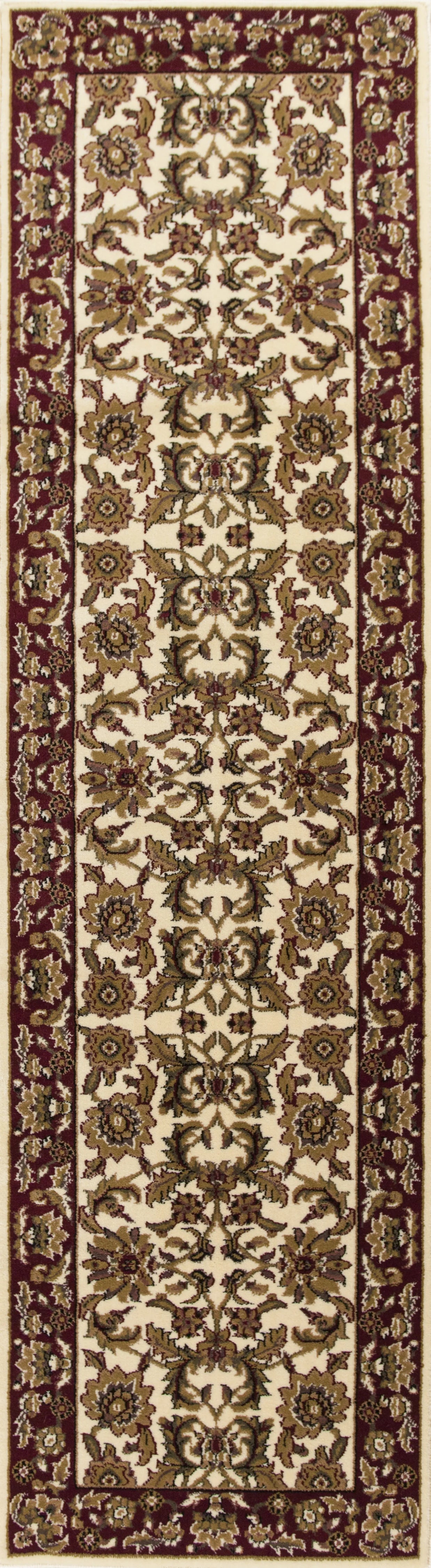 Kas Cambridge 7303 Ivory Red Traditional Machine Woven Rug