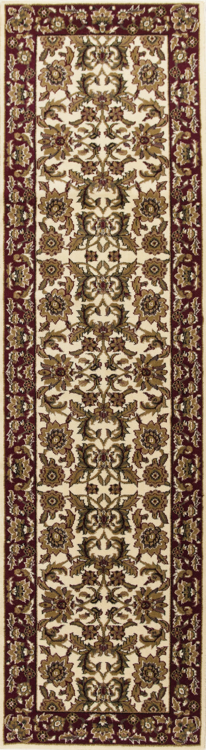 Kas Cambridge 7303 Ivory Red Traditional Machine Woven Rug