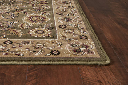 Kas Cambridge 7304 Green Taupe Traditional Machine Woven Rug