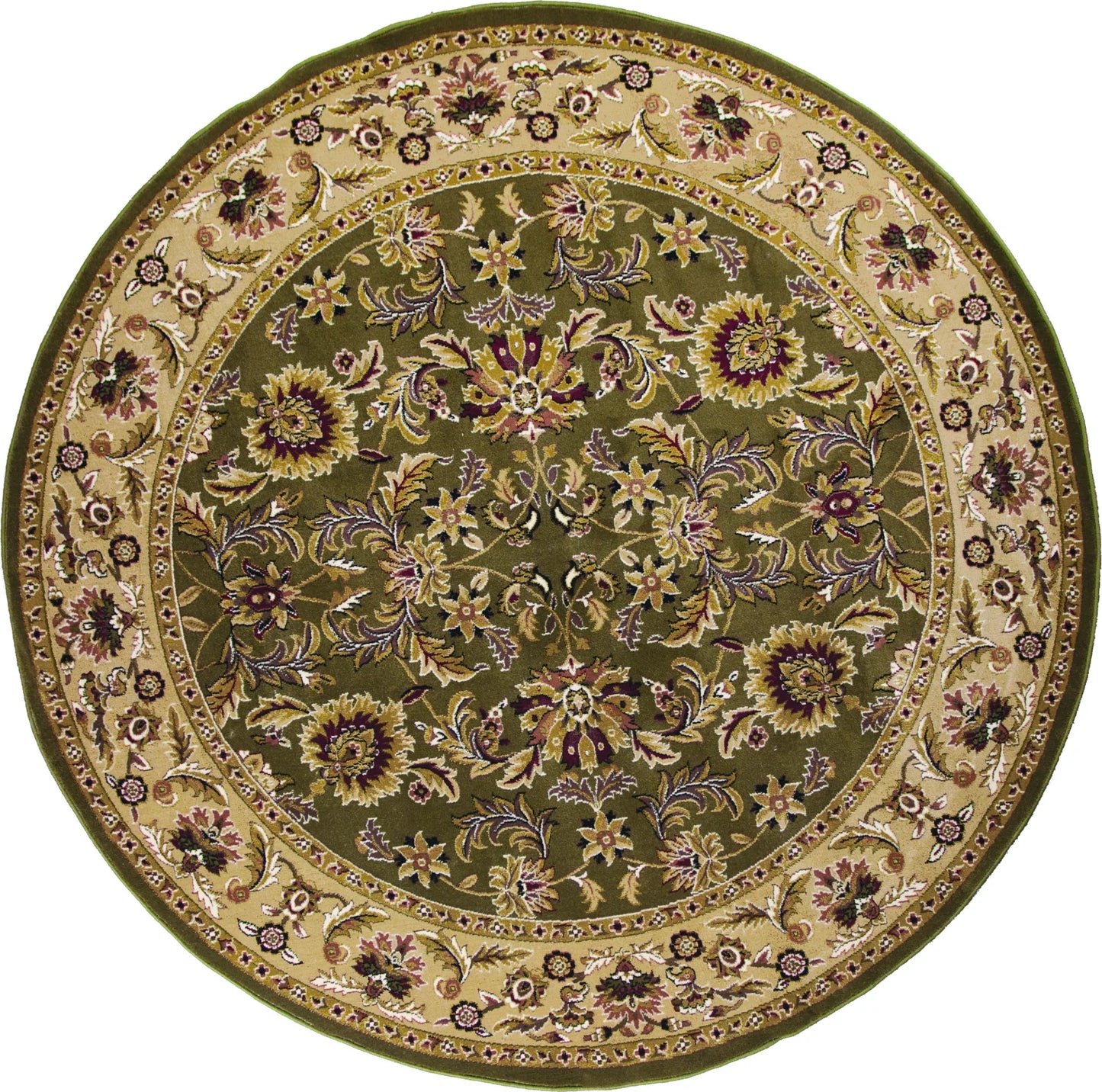 Kas Cambridge 7304 Green Taupe Traditional Machine Woven Rug