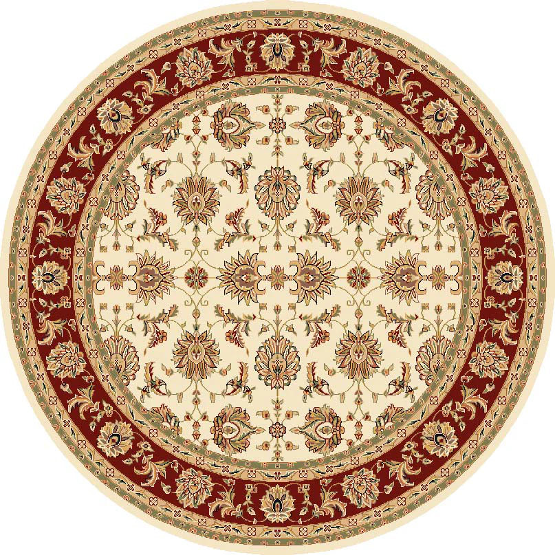 Kas Cambridge 7312 Ivory Red Traditional Machine Woven Rug