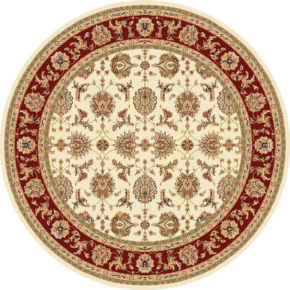 Kas Cambridge 7312 Ivory Red Traditional Machine Woven Rug