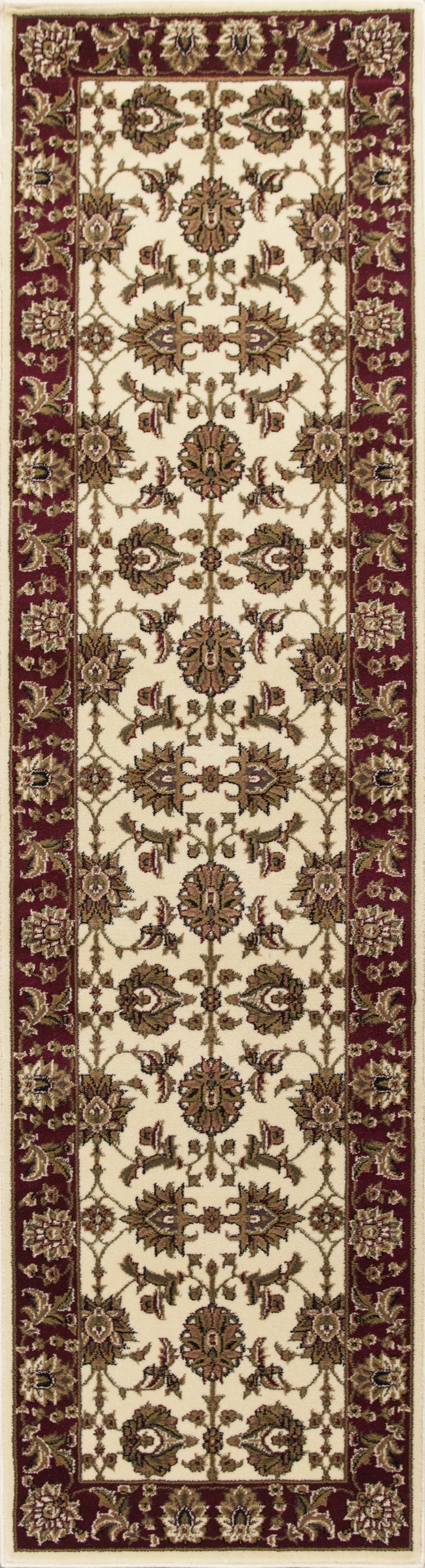 Kas Cambridge 7312 Ivory Red Traditional Machine Woven Rug