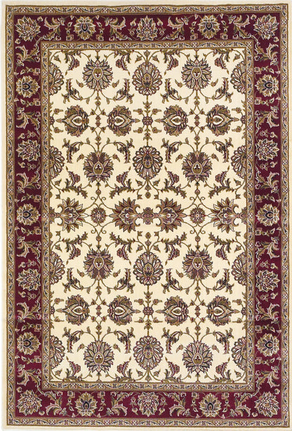 Kas Cambridge 7312 Ivory Red Traditional Machine Woven Rug