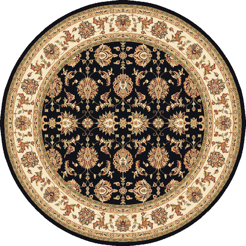 Kas Cambridge 7313 Black Ivory Traditional Machine Woven Rug