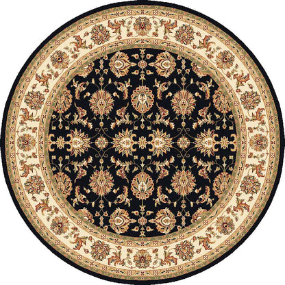 Kas Cambridge 7313 Black Ivory Traditional Machine Woven Rug