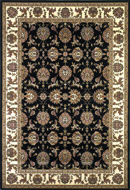 Kas Cambridge 7313 Black Ivory Traditional Machine Woven Rug