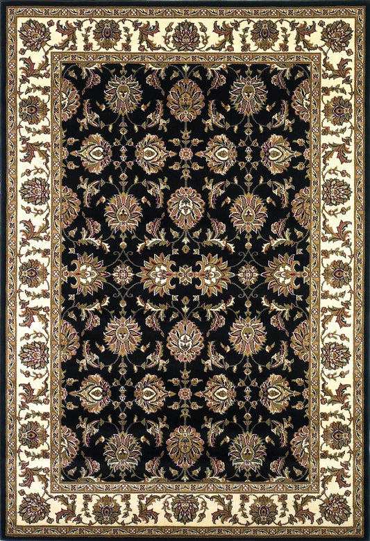 Kas Cambridge 7313 Black Ivory Traditional Machine Woven Rug