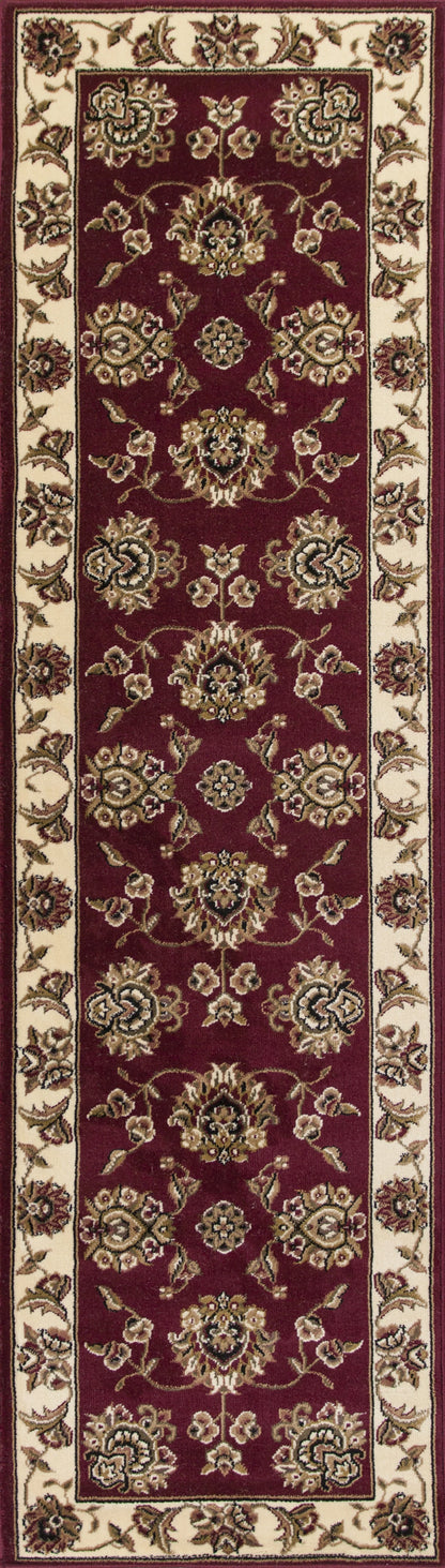 Kas Cambridge 7340 Red Ivory Traditional Machine Woven Rug