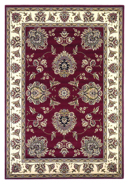 Kas Cambridge 7340 Red Ivory Traditional Machine Woven Rug