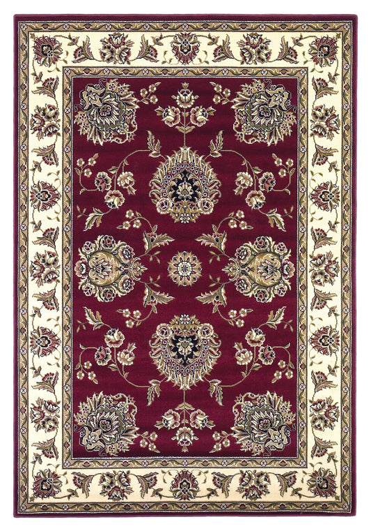 Kas Cambridge 7340 Red Ivory Traditional Machine Woven Rug