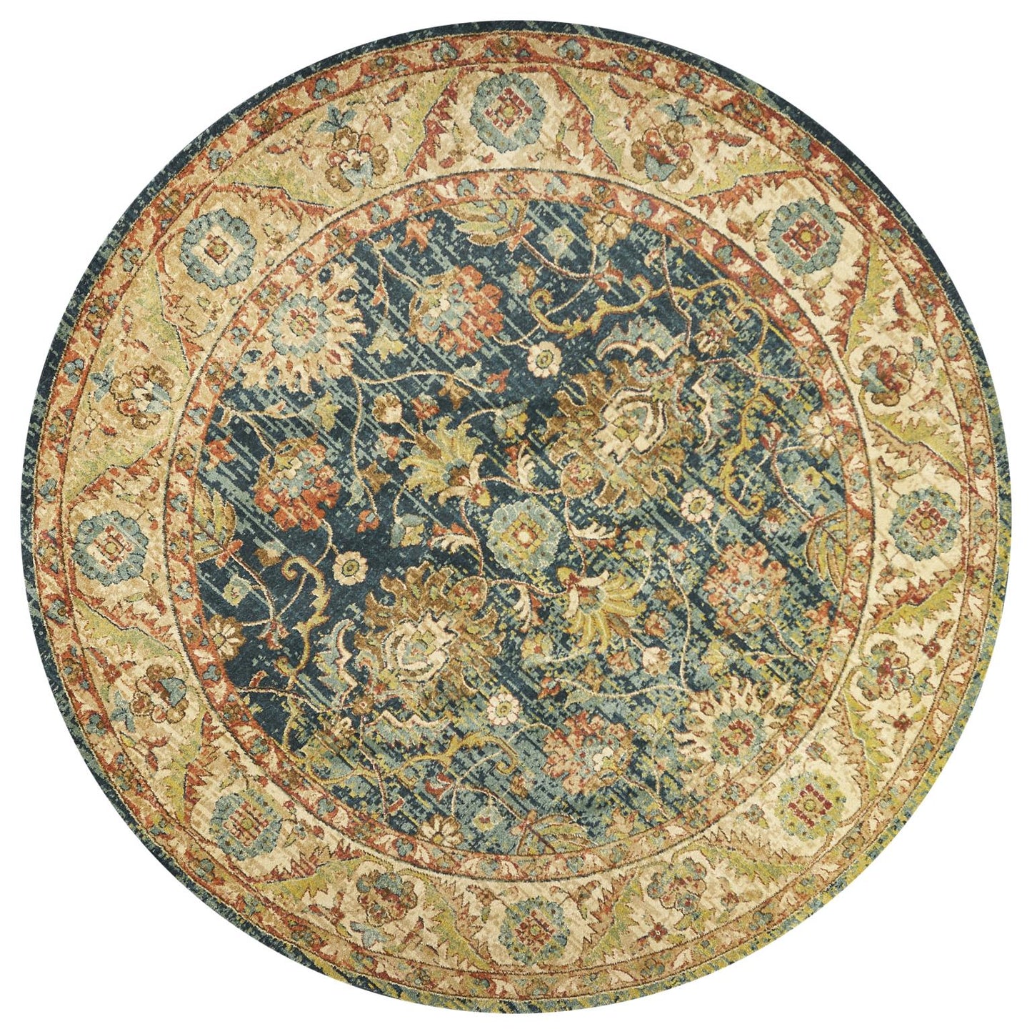 Kas Casablanca 4402 Teal Sand Traditional Machine-woven Rug